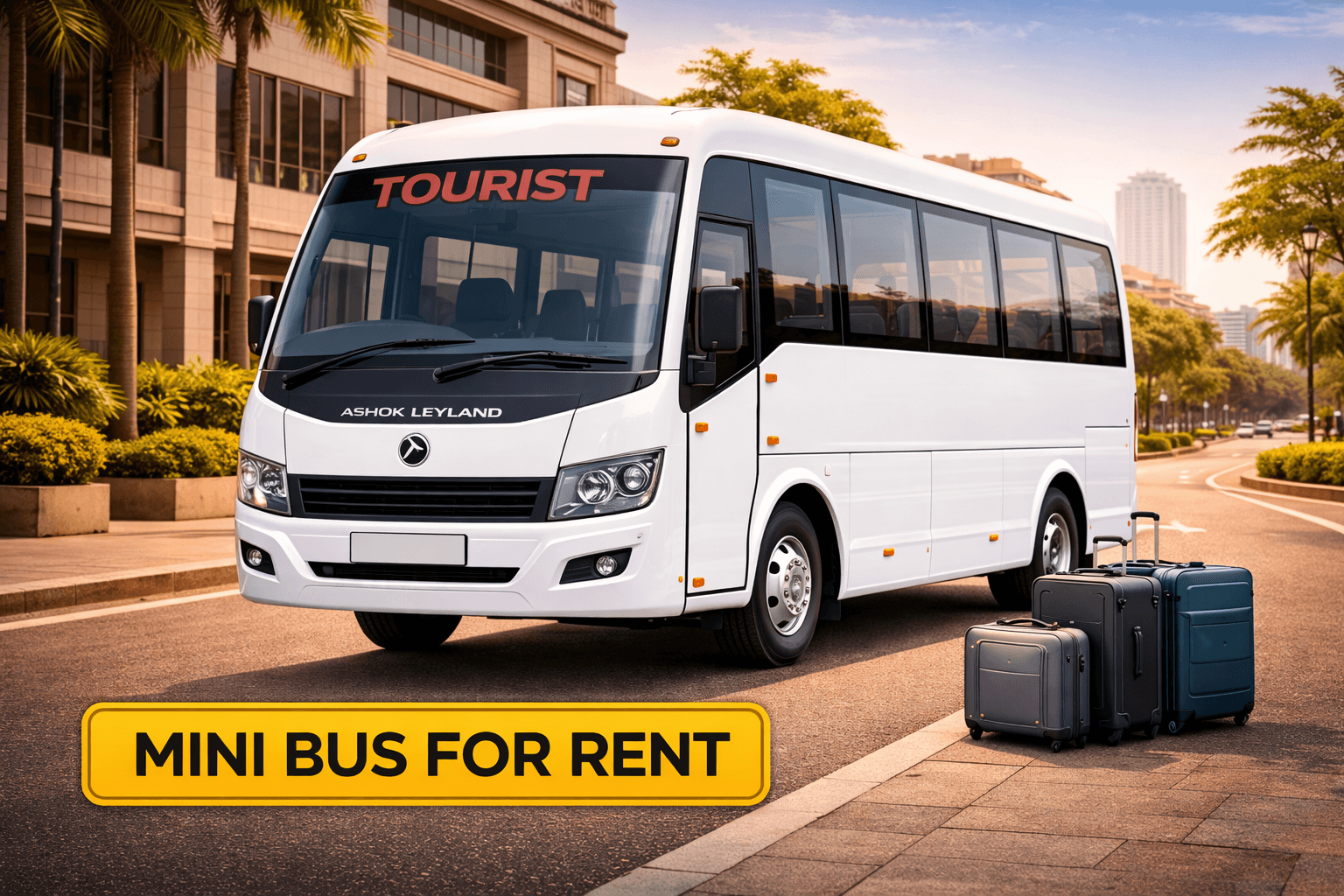 Mini bus rental in Hyderabad